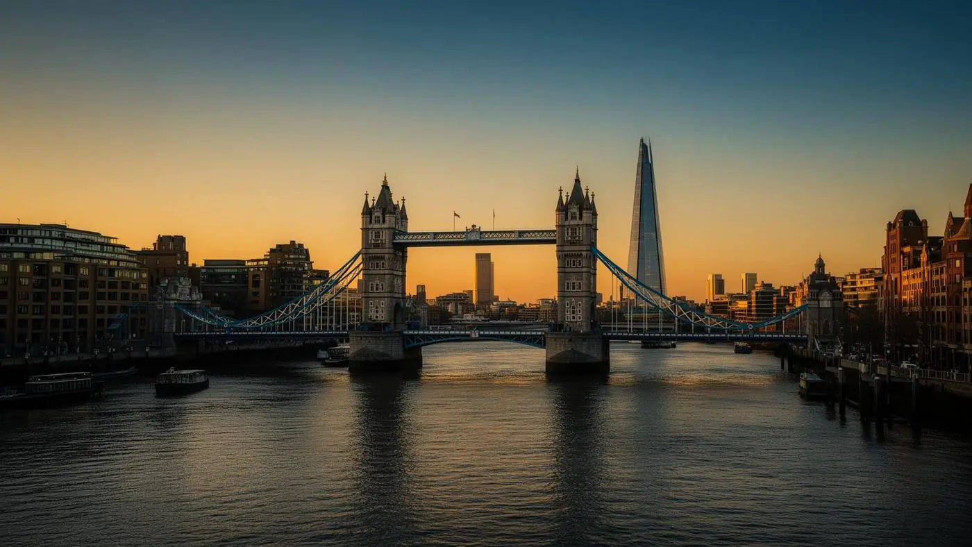 London city at dusk